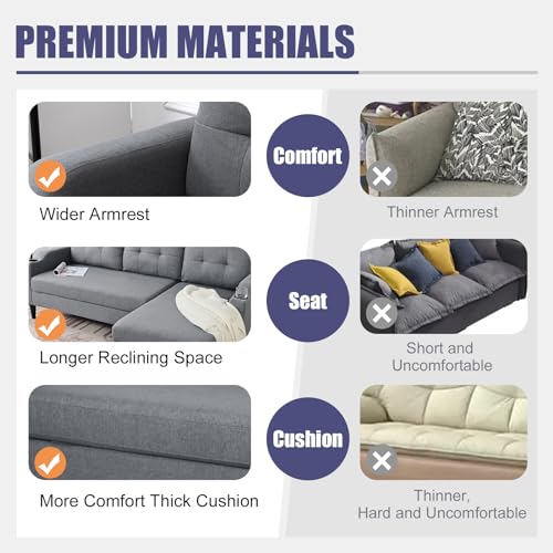 Brown L-Shaped Sleeper Sofa with Cup Holders J251373