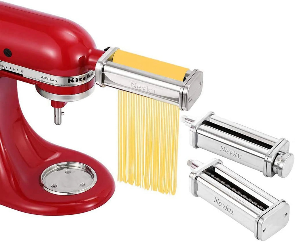 Pasta Maker Attachments Set including Pasta Sheet Roller Spaghetti Cutter Fettuccine Cutter O682820