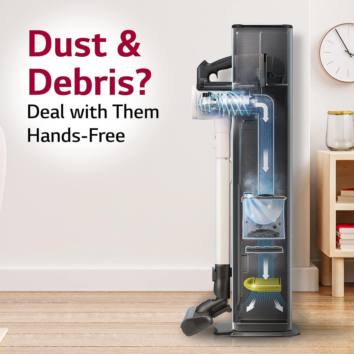 Cordless Stick Vacuum Cleaner with Wet Mop and Extra Removable Battery P378539