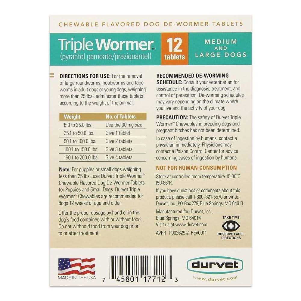 Triple Wormer for Medium & Large Dogs K282393