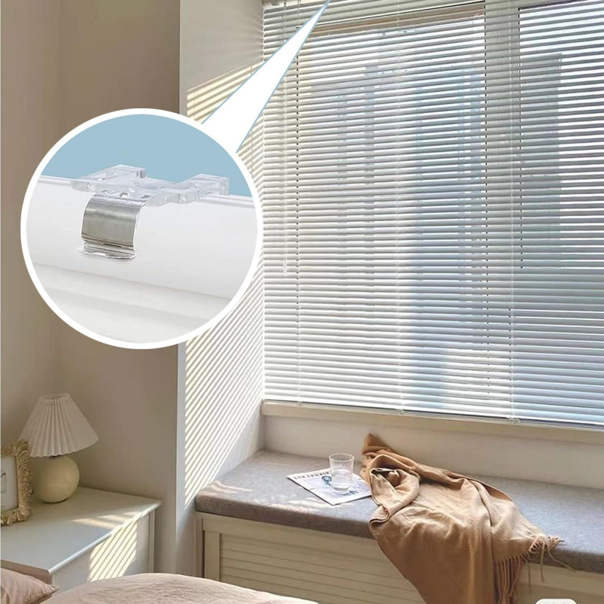 Cordless Shade Bracket with Metal Clip for 1" PVC Cordless Honeycomb Shades L357171