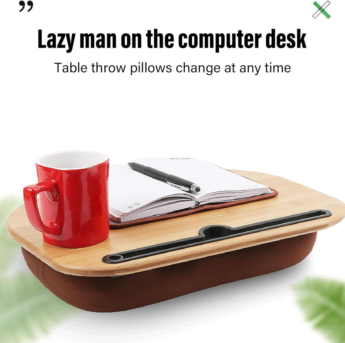 Bamboo Laptop Desk with Anti Slip Strip P643785