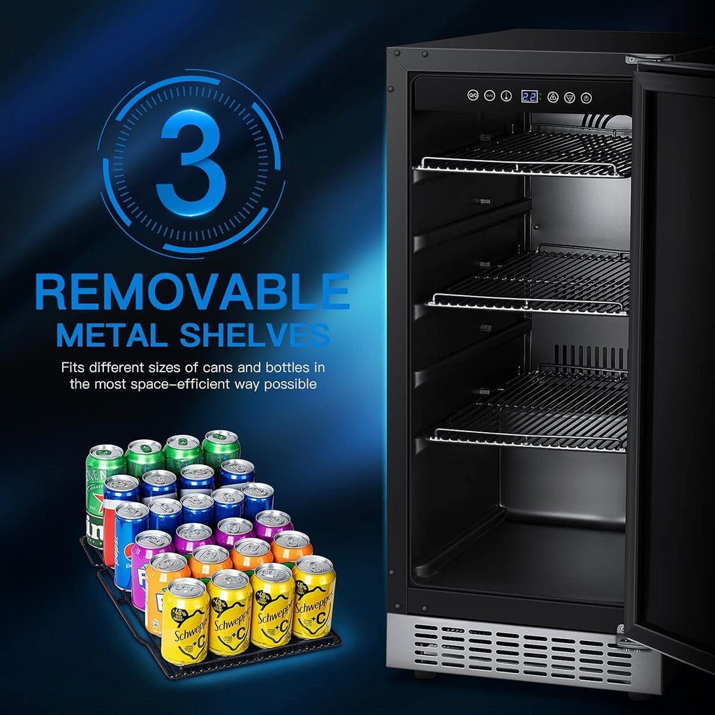 15 Inch Stainless Steel Beverage Cooler 100 Cans O9441