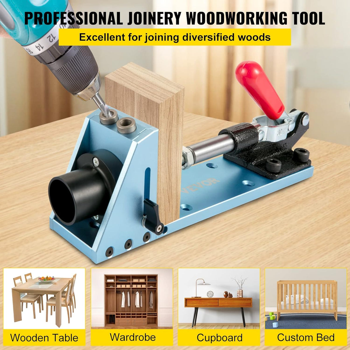 Adjustable Aluminum Pocket Hole Jig Kit B2004