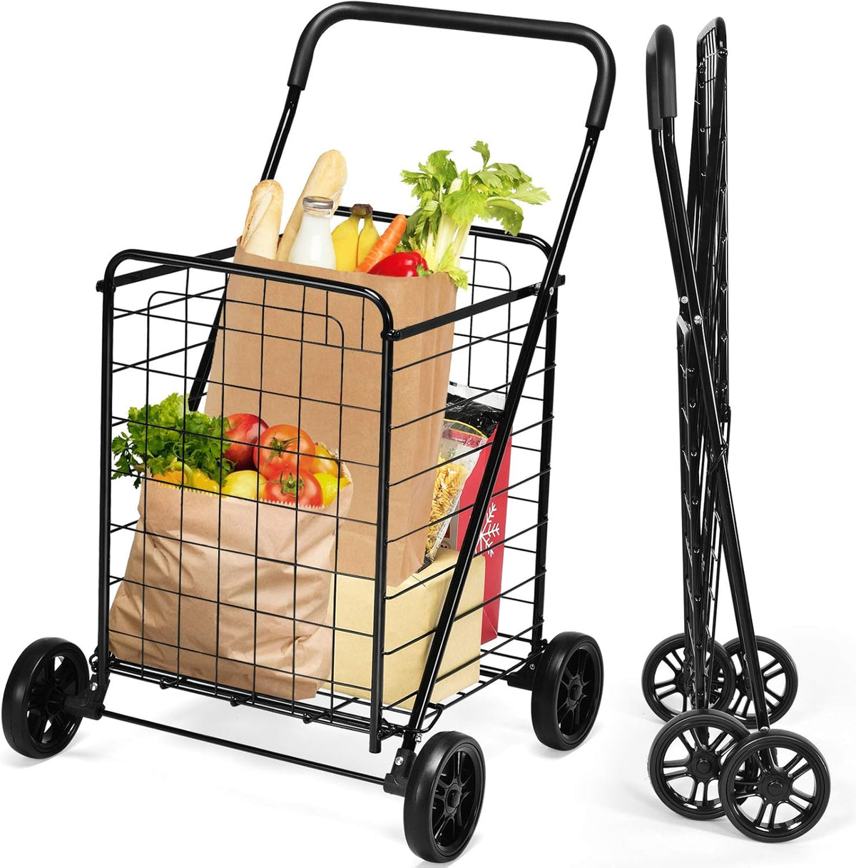 Folding Light Weight Utility Cart with Wheels C4093