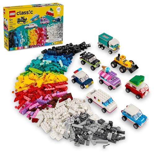 Colorful Construction Brick Building Kit with Ice Cream Truck and Police Car Toy S793