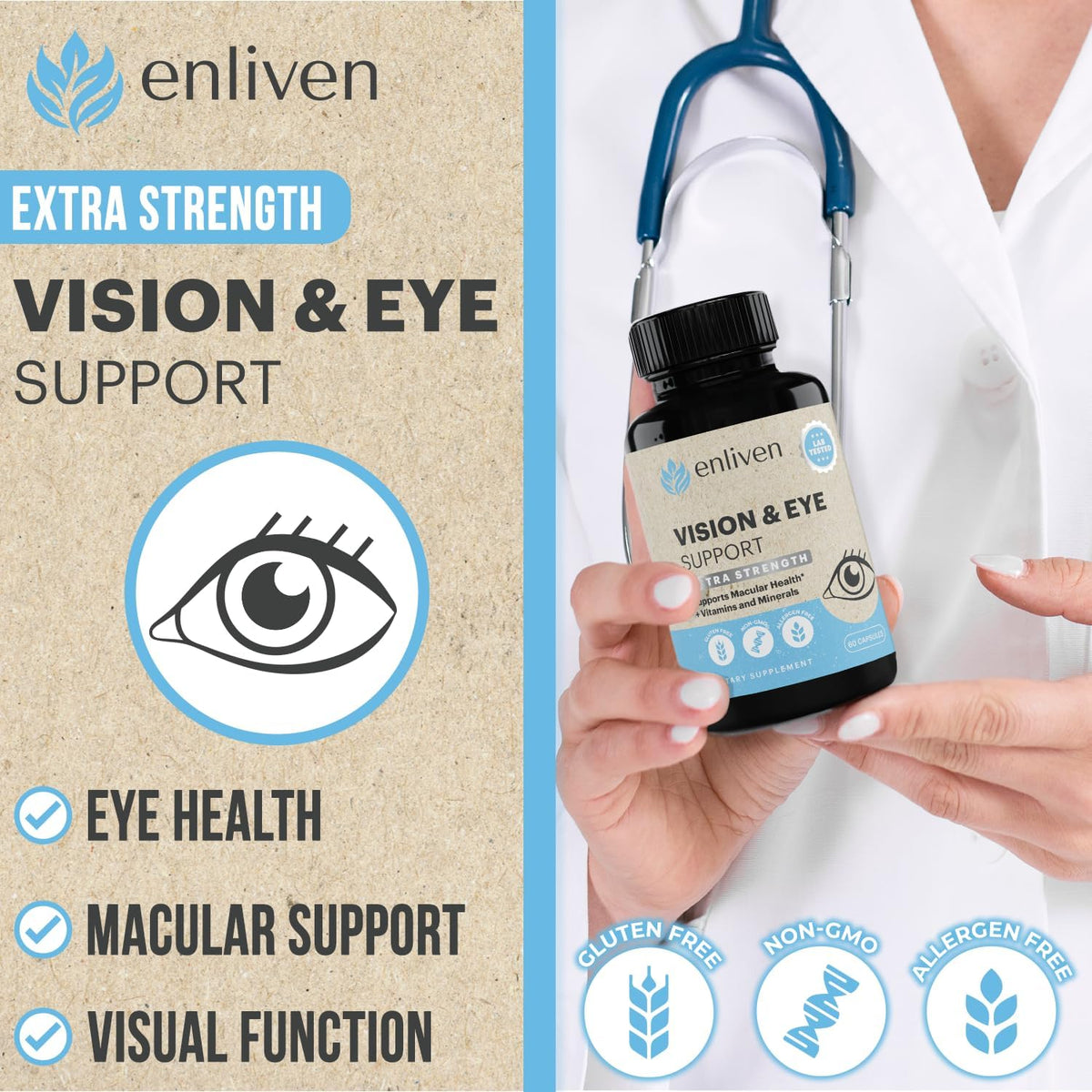 60 Capsules Lutein and Zeaxanthin Supplement E314