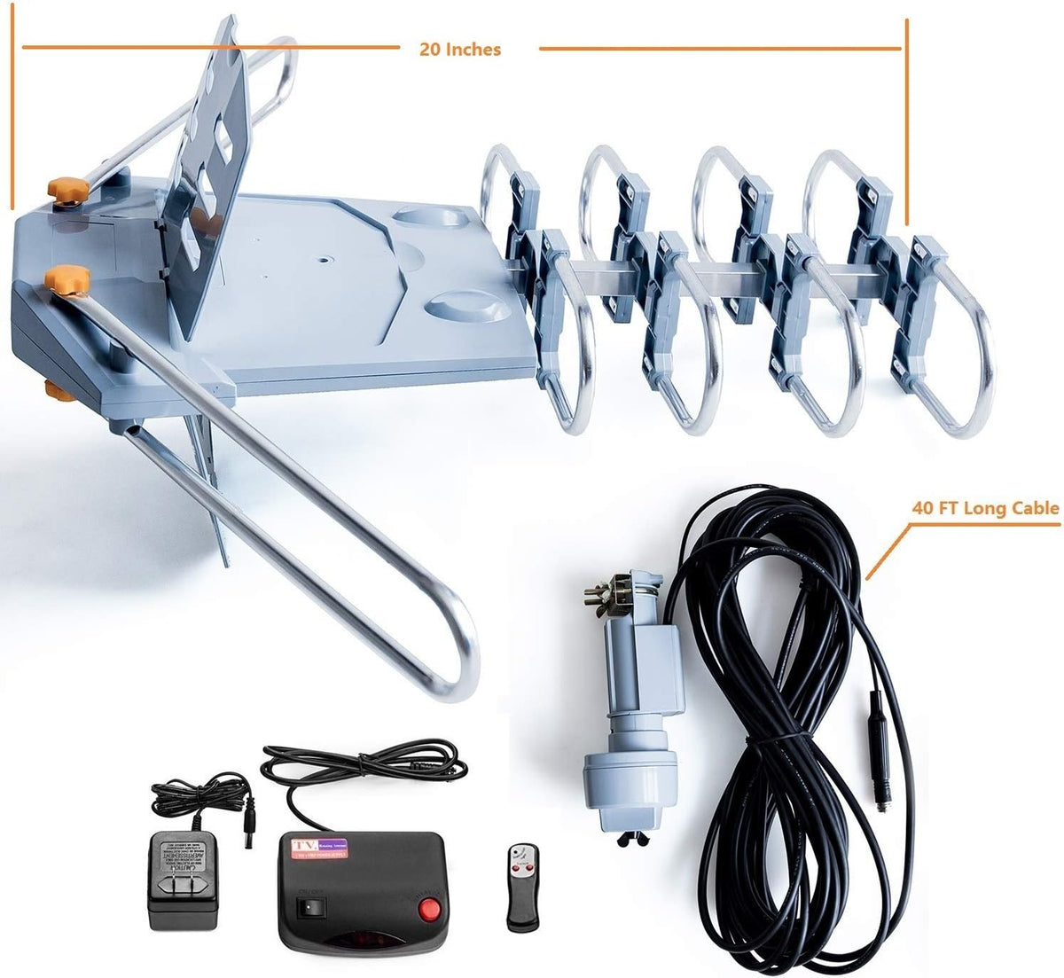 Outdoor HDTV Antenna 150 Miles Long Range Q180
