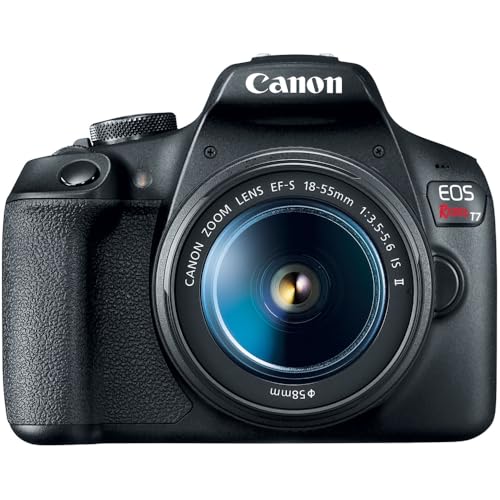 Canon EOS Rebel T7 DSLR Camera with 18-55mm Lens Bundled with 64GB Memory Card + Camera Bag + 58mm UV Filter + Microfiber Cleaning Cloth (5 Items) C3871