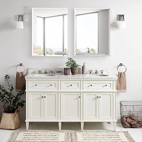14"x24" Rectangular Beveled Frameless Mirror Cabinet F8677