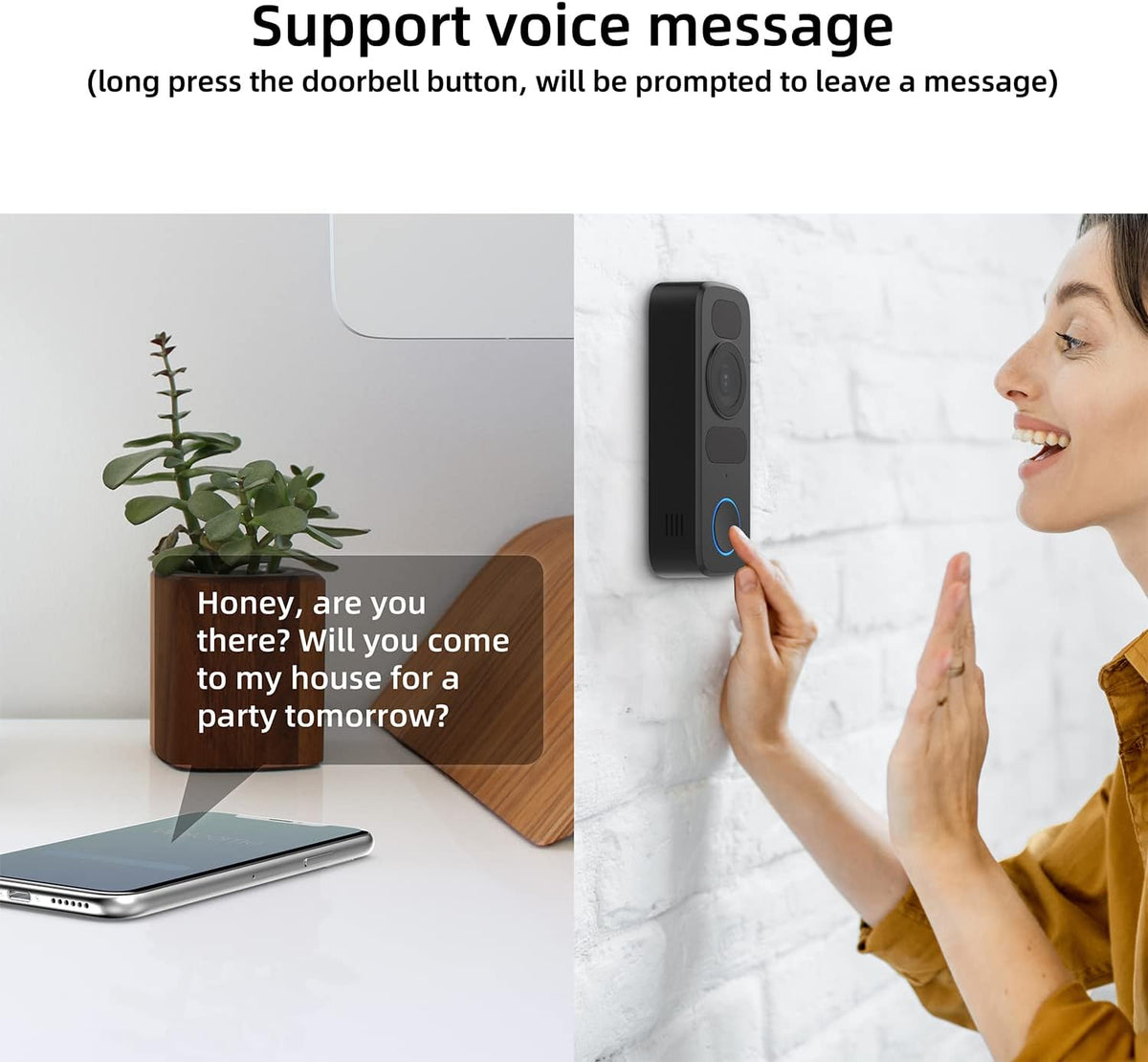 Wired Video Doorbell Camera 1080P HD 140° View Q581985