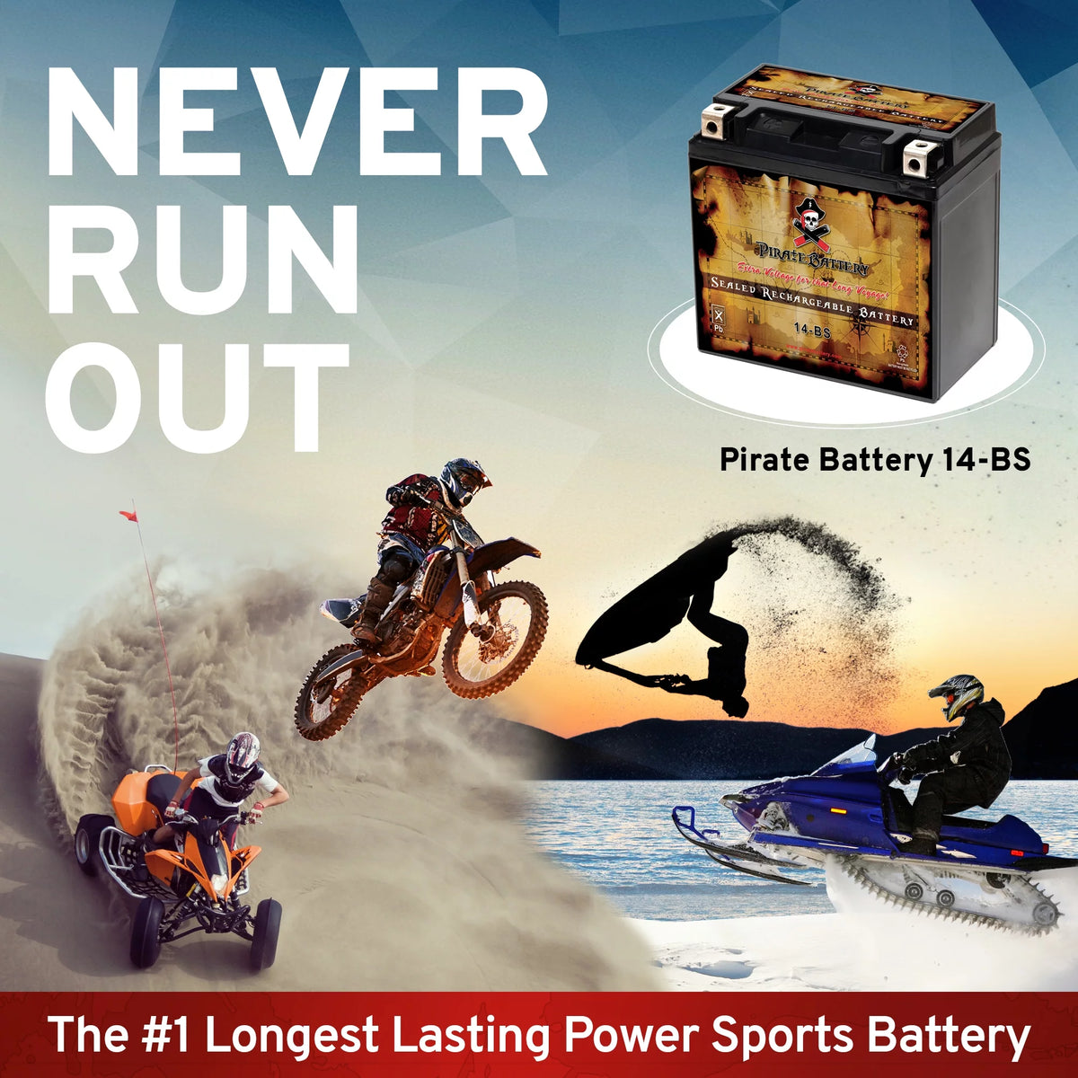 Motorcycle Battery 12 Volt 12 Ah 200 CCA D40324