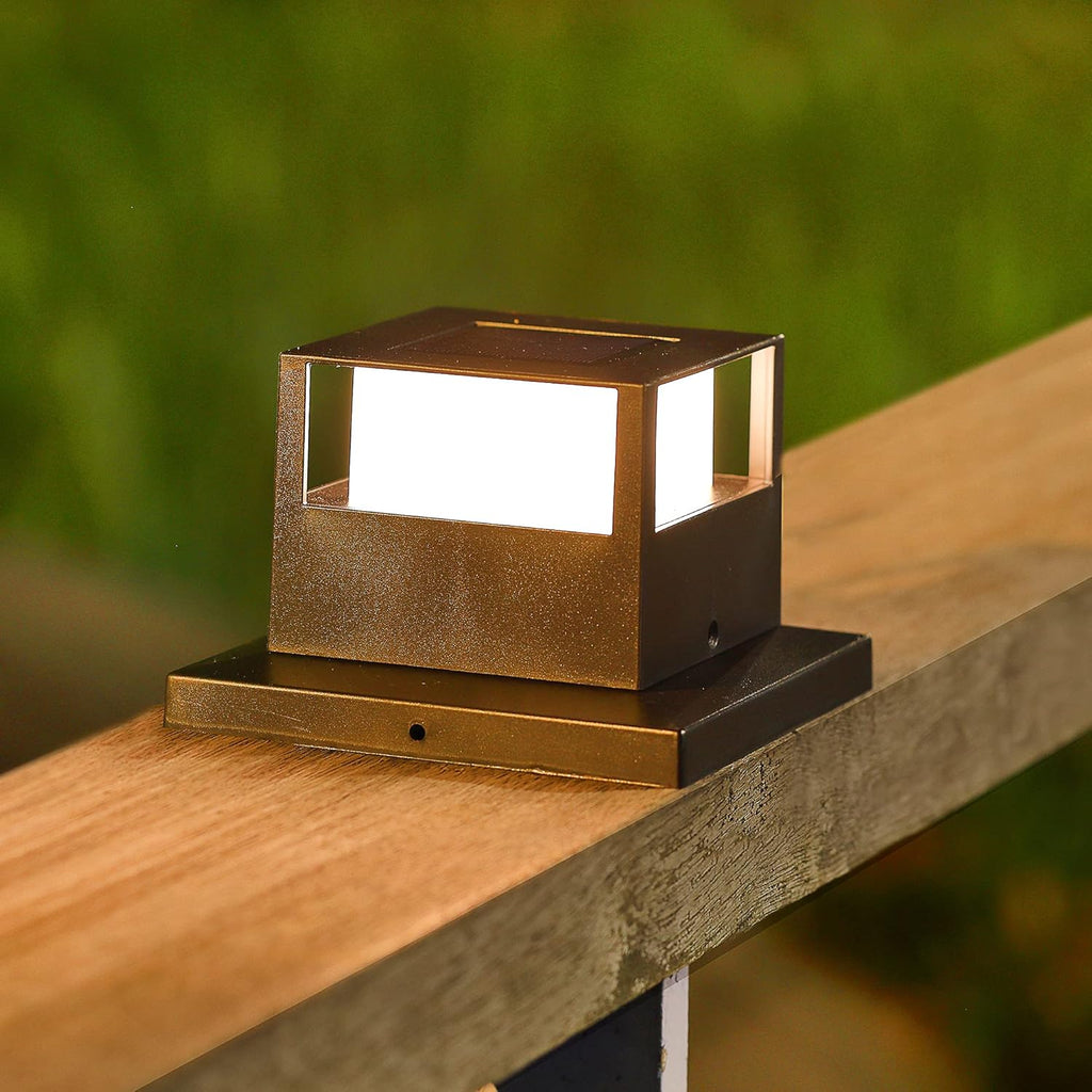4 Pack Solar Post Lights, 20 Lumen Warm White LED, Fits 4x4, 5x5 or 6x6 Wooden Posts W843784