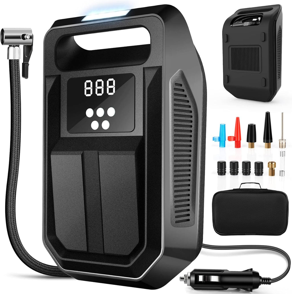 Portable 12V DC Air Compressor with Digital Display O100