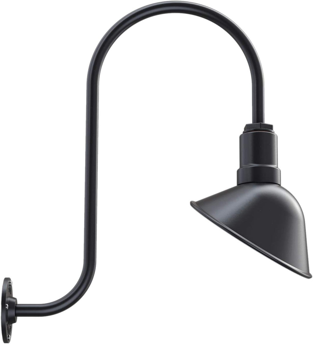9 inch Dome 11 inch Straight Arm Matte Black Sign Light Z414