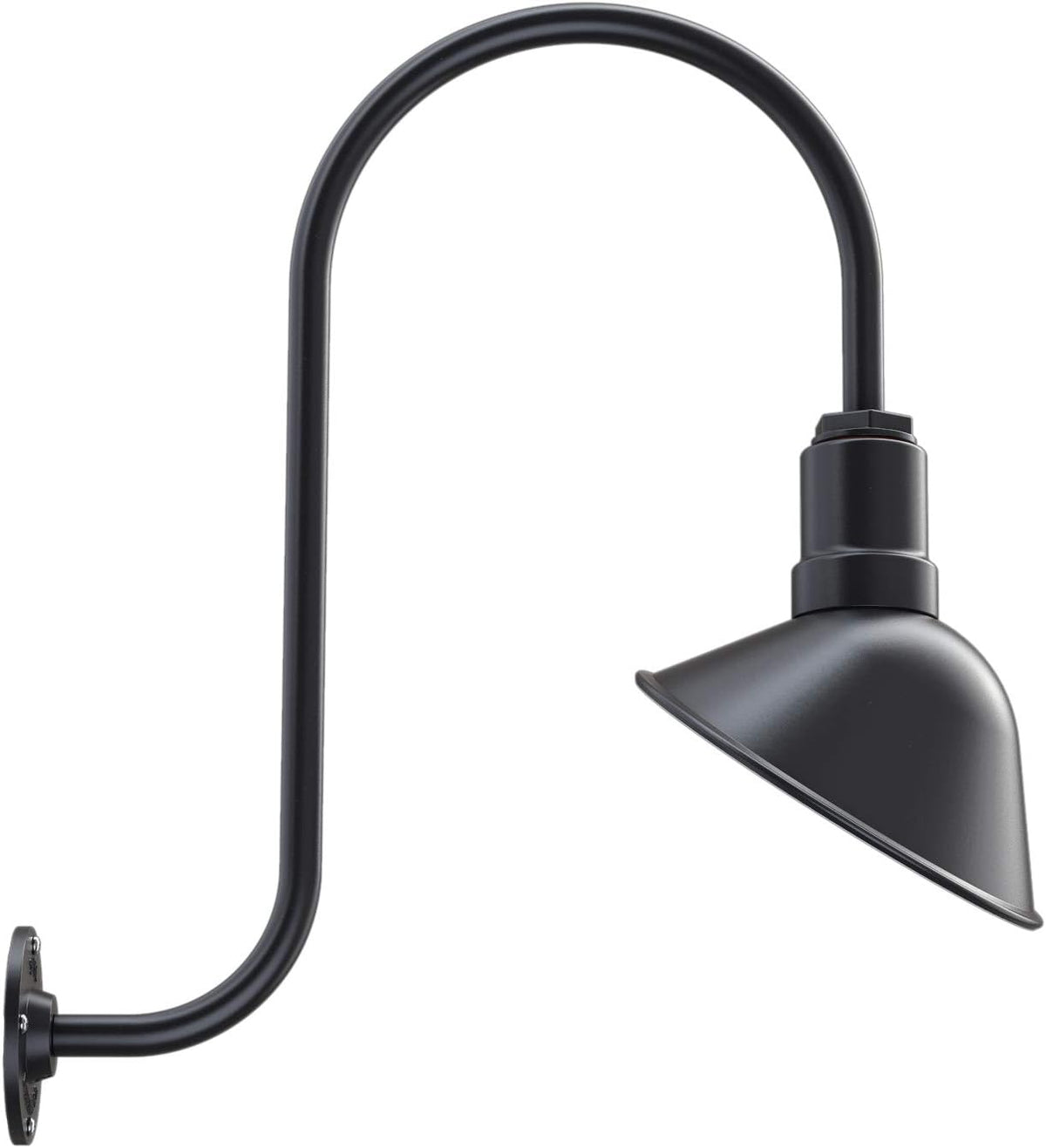 9 inch Dome 11 inch Straight Arm Matte Black Sign Light Z414