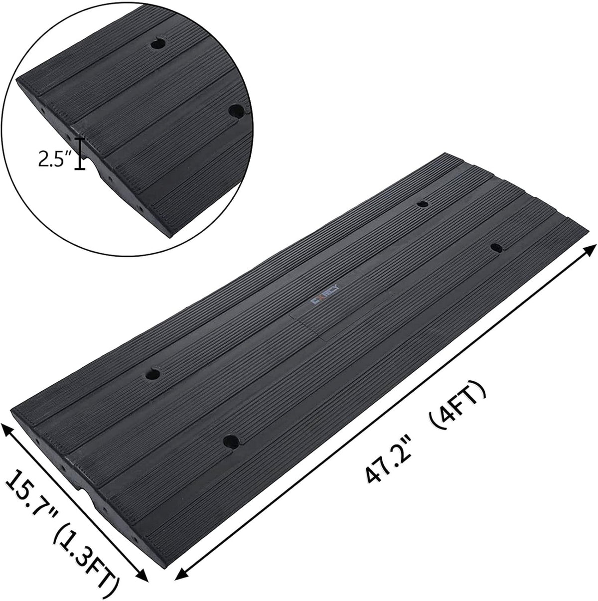 3PCS Rubber Heavy Duty Driveway Curb Ramps F5328