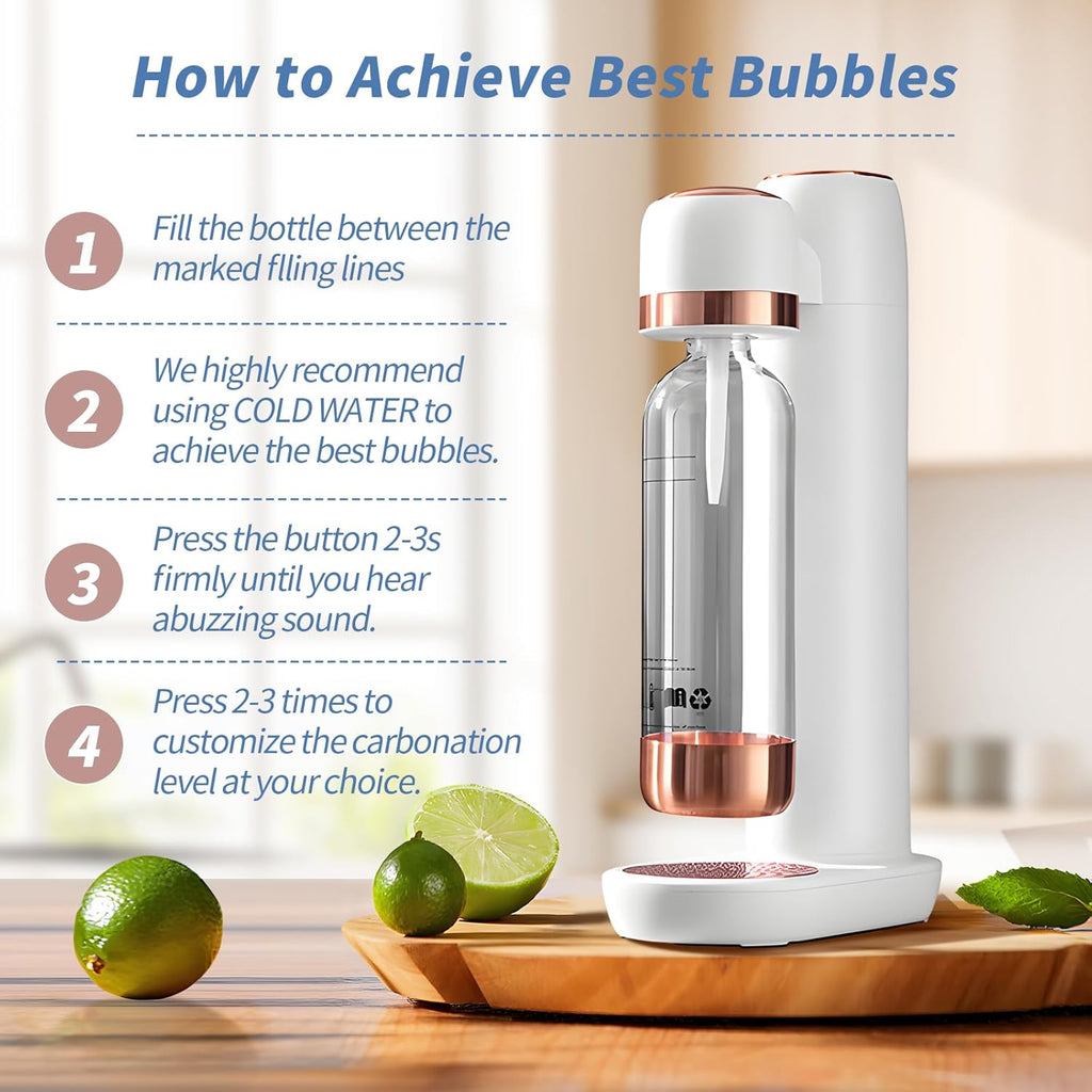 Sparkling Water Maker Soda Maker Machine with 1L PET Bottle A554465