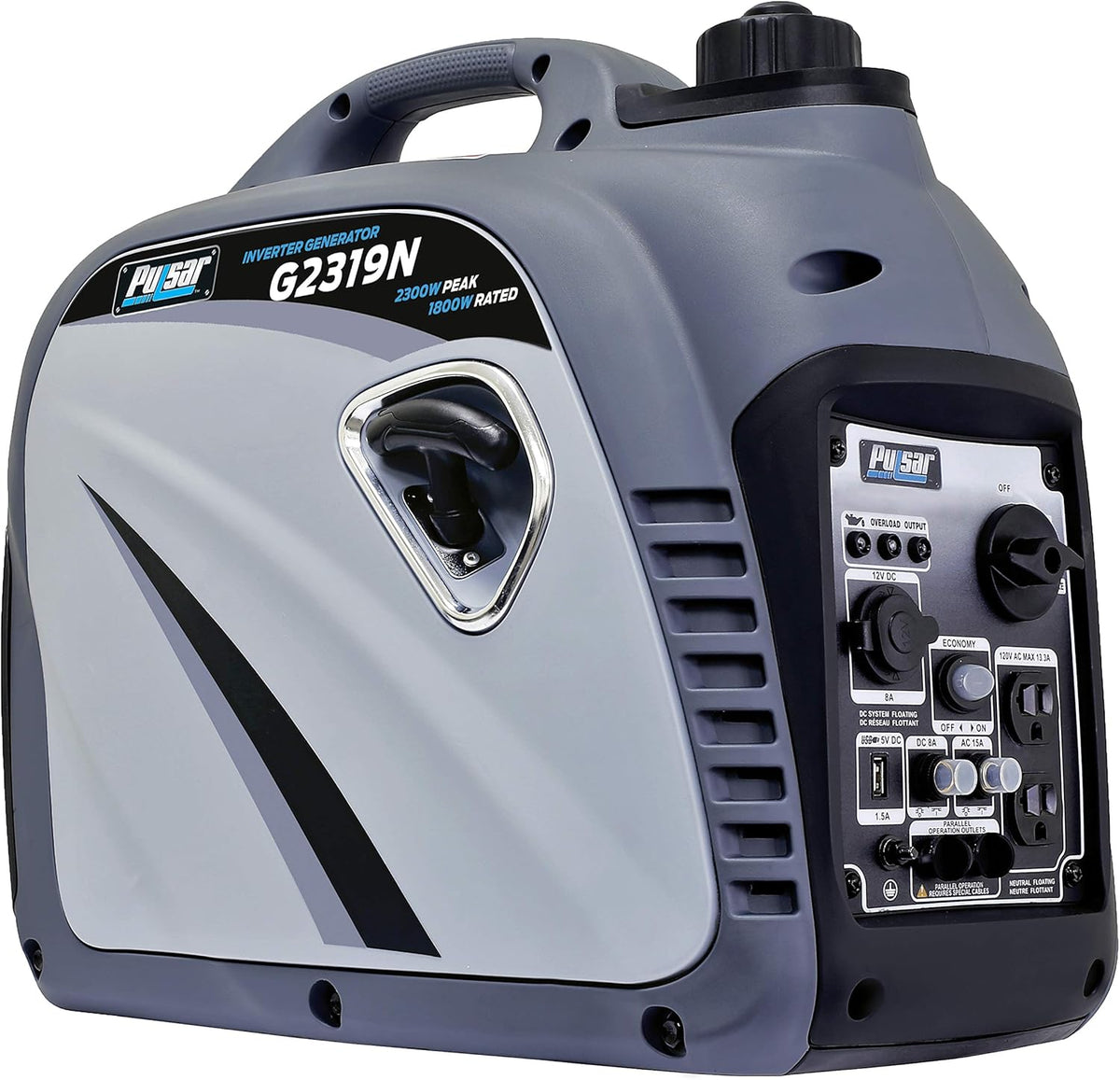 2300W Portable Gas-Powered Inverter Generator with USB Outlet A116278