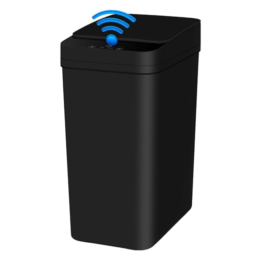 White 5 Gallon Automatic Motion Sensor Trash Can G6938