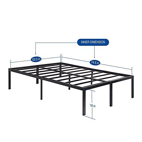 18 inch Tall Heavy Duty Steel Slat Non-Slip Bed Frame Cal King S2823