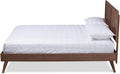Walnut Brown Wood Queen Platform Bed F7192