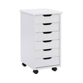 White 6 Drawer Rolling Storage Cart O625861