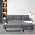 Brown L-Shaped Sleeper Sofa with Cup Holders J251373