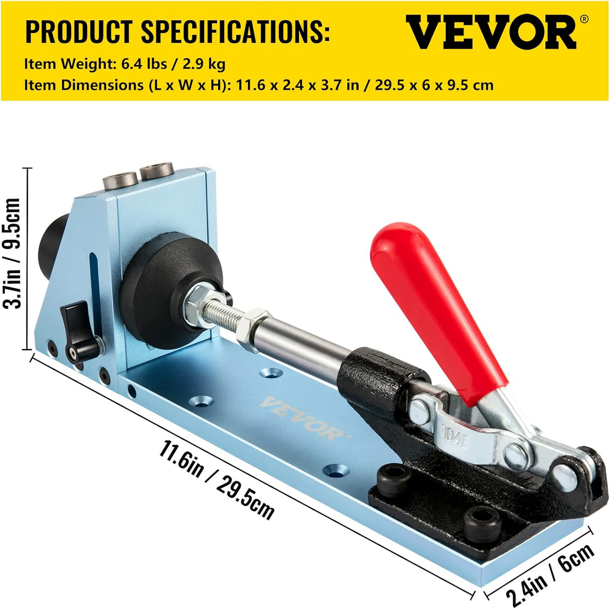 Adjustable Aluminum Pocket Hole Jig Kit B2004