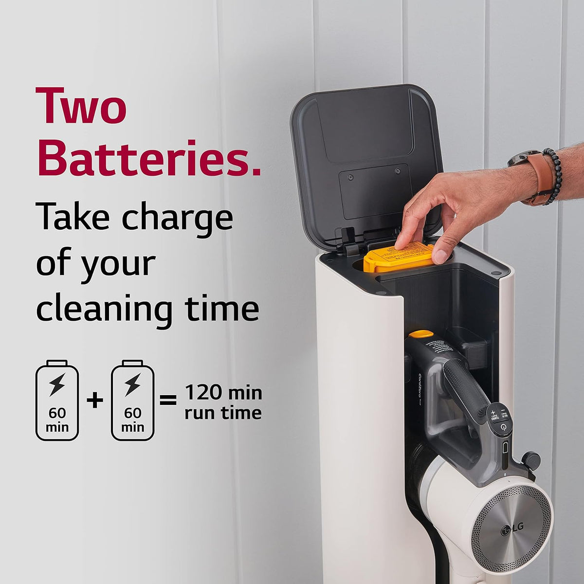Cordless Stick Vacuum Cleaner with Wet Mop and Extra Removable Battery P378539