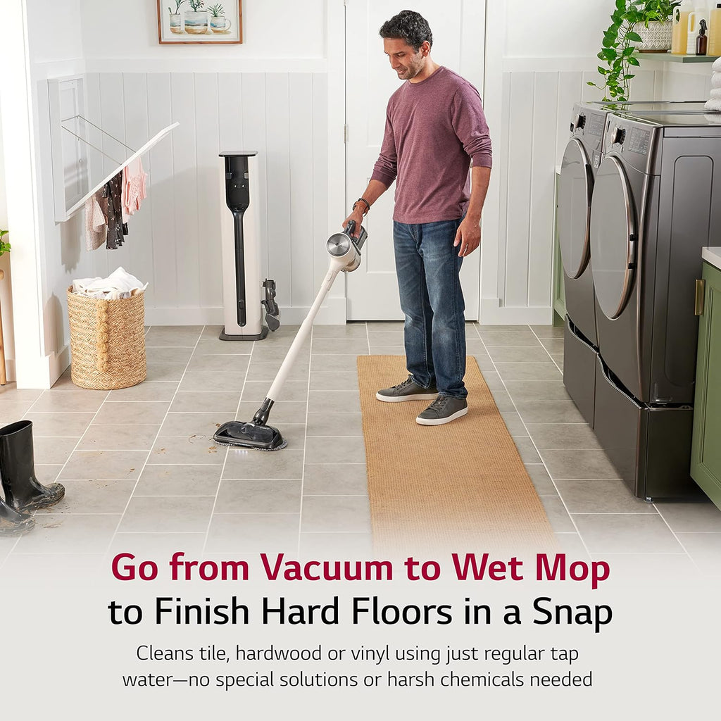 Cordless Stick Vacuum Cleaner with Wet Mop and Extra Removable Battery P378539