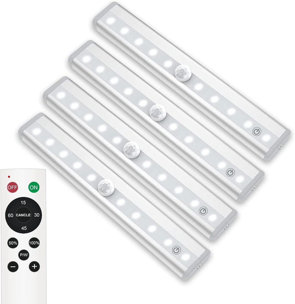 Rechargeable Dimmable LED Under Cabinet Lights 6 Pack 3 Colors M198525