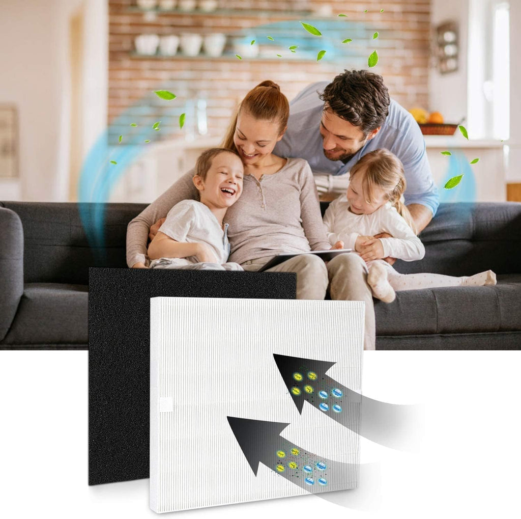 2 HEPA Filters Including 6 Carbon Pre Filters Y258