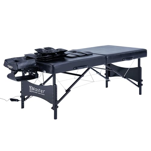 30" Black Portable Massage Table with Airbags H92341