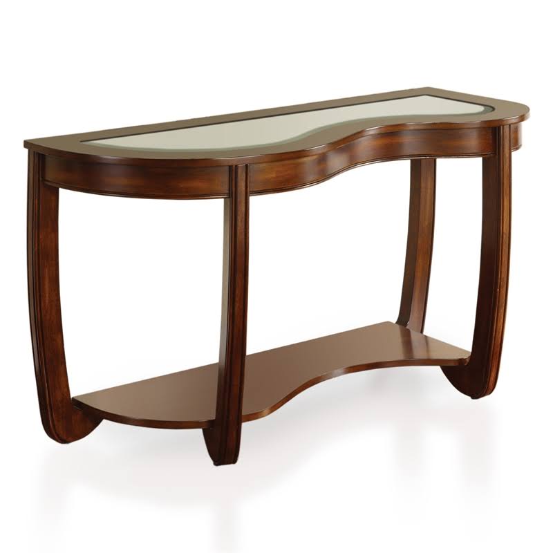 Dark Cherry Curved Console Table B53012