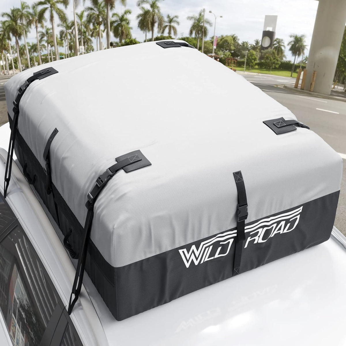 21 Cubic Feet Waterproof Soft-Shell Rooftop Cargo Carrier Bag L5497