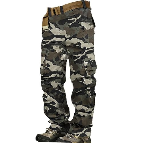 Mens Black Cargo Pants Lightweight Sweatpants W73114