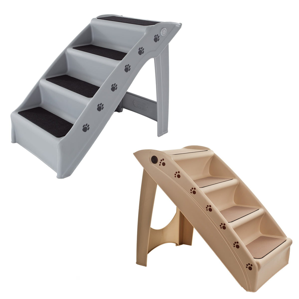 Gray 4 Step Pet Stairs V531150