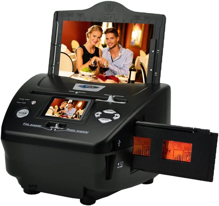 Digital Film & Slide Scanner, Converts 35 mm, 126, 110, Super 8 Film Negatives & Slides to JPEG Images (Black) A6910