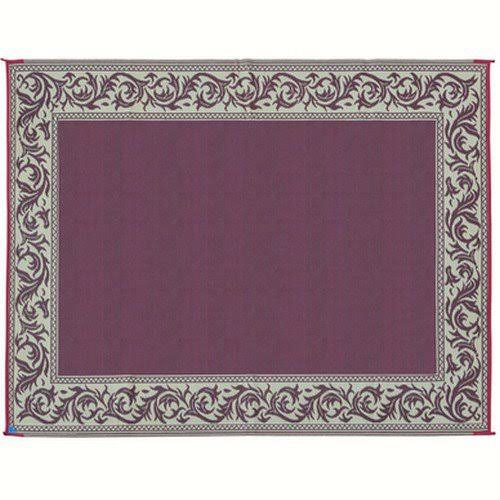9x12 Patio Mat Burgundy Beige H474668