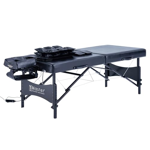 30" Black Portable Massage Table with Airbags H92341