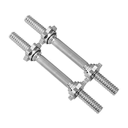 Threaded Dumbbell Handles, Set of 2, with Star Collars V3350