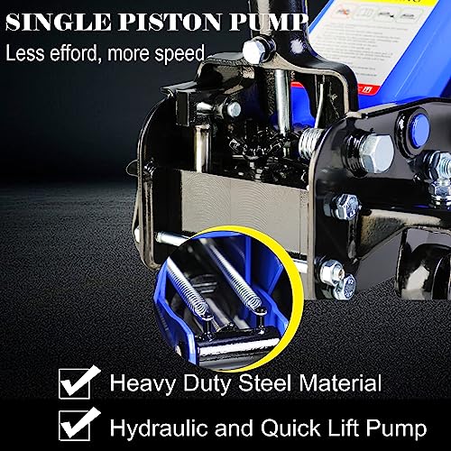 Blue Steel Low Profile Hydraulic Floor Jack, 2 Ton Capacity P11875