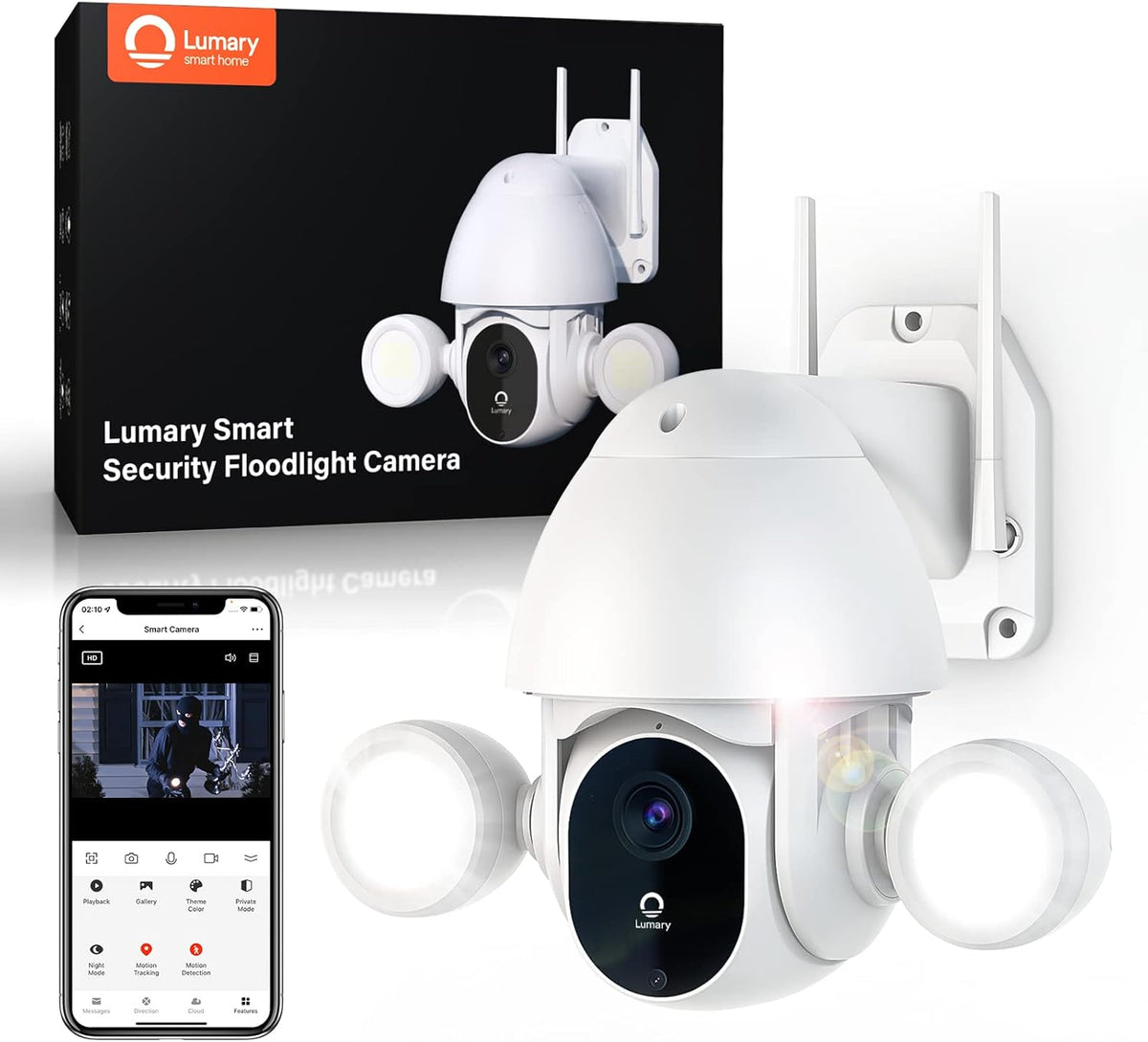 2K Security Camera Outdoor 3MP Color Night Vision Wireless Wi-Fi F96617