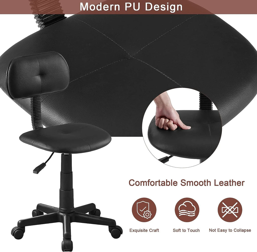 Black Adjustable Height Ergonomic Swivel Office Chair H89379