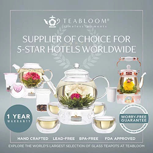 Set of 4 Double Wall Glass Tea Cups Q26443