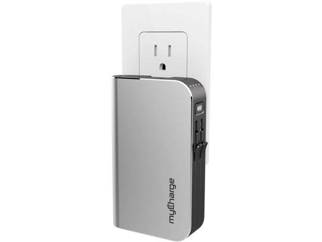 6700 mAh Portable Charger Power Bank with Foldable Plug and Built in Cables H776