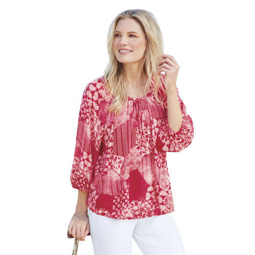 Red Peasant Top C211
