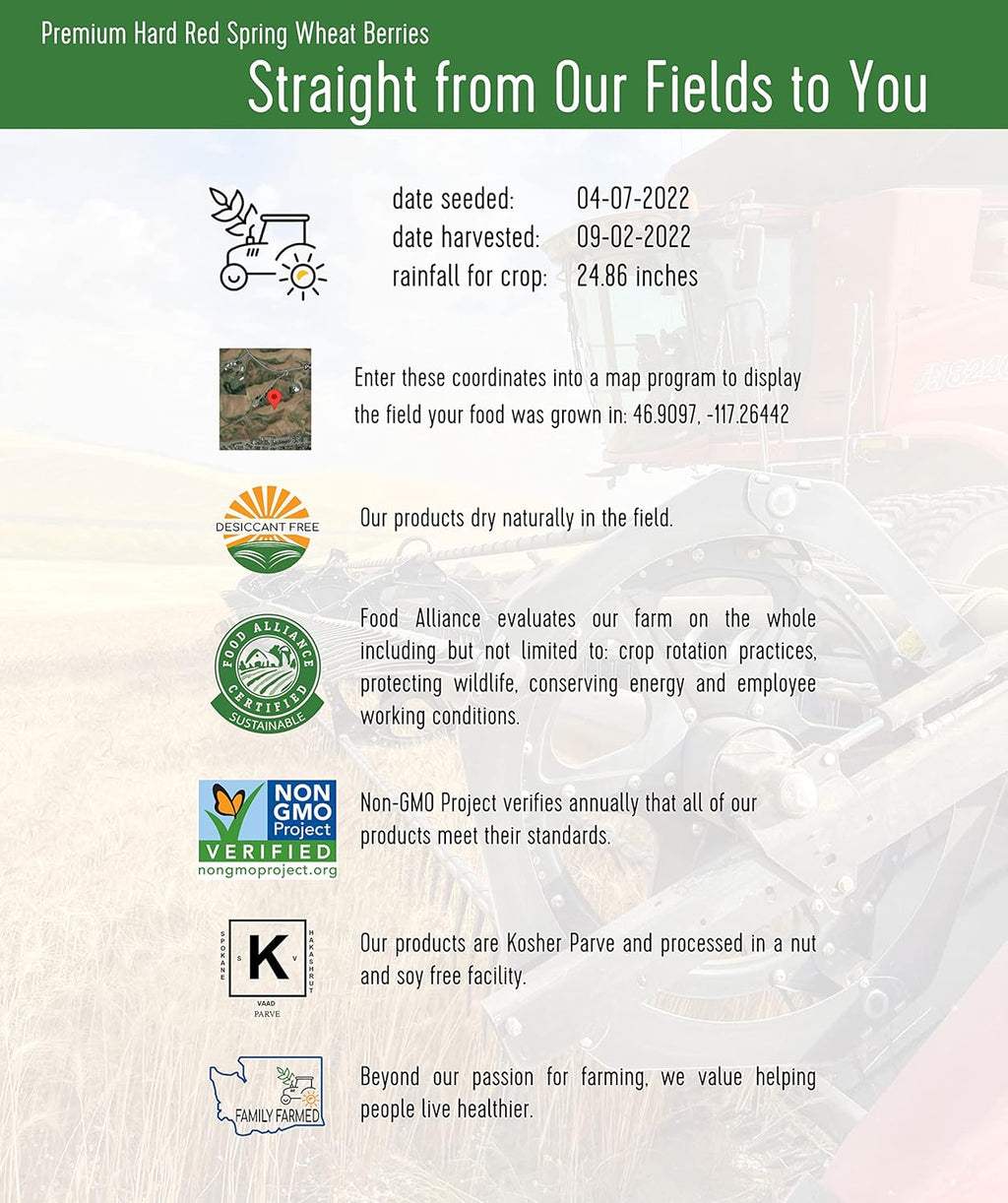 4 LBS Hard Red Spring Wheat Berries R45959