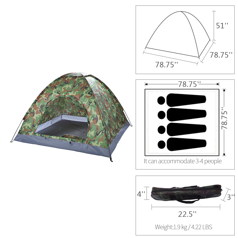 Camouflage 4 Season Waterproof Camping Tent F622